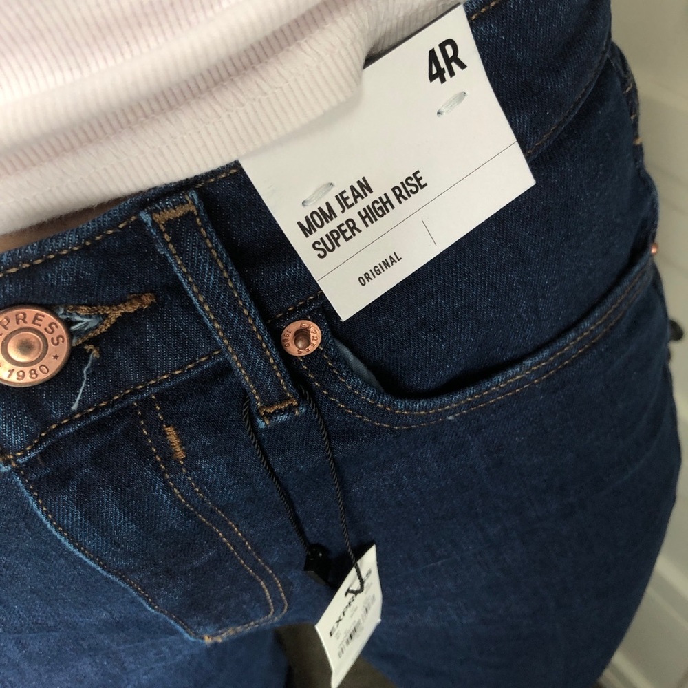 Express high waisted mom jeans